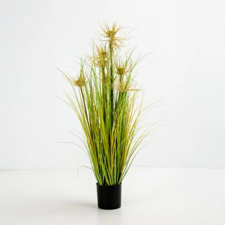 SUNNY FLOWER ΦΥΤΟ ΤΕΧΝΗΤΟ ΣΕ ΓΛΑΣΤΡΑ 90cm PVC ΠΡΑΣΙΝΟ - 