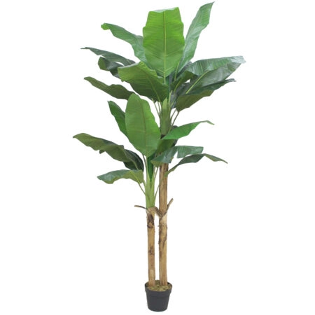 BANANA ΔΕΝΤΡΟ ΤΕΧΝΗΤΟ ΣΕ ΓΛΑΣΤΡΑ 220cm PEVA ΠΡΑΣΙΝΟ - 