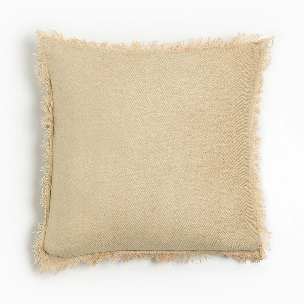 RASUL ΔΙΑΚΟΣΜΗΤΙΚΟ ΜΑΞΙΛΑΡΙ 45x45cm ΥΦΑΣΜΑ ΜΠΕΖ POLYESTER