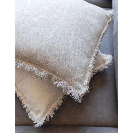 RASUL ΔΙΑΚΟΣΜΗΤΙΚΟ ΜΑΞΙΛΑΡΙ 45x45cm ΥΦΑΣΜΑ ΛΕΥΚΟ POLYESTER - Διακοσμητικά Μαξιλάρια Sticky 1