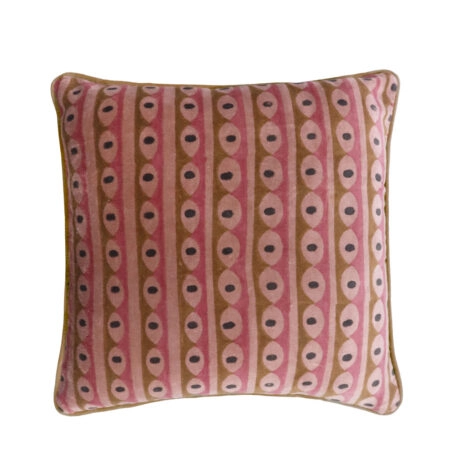 ROZY ΔΙΑΚΟΣΜΗΤΙΚΟ ΜΑΞΙΛΑΡΙ 50x50cm ΥΦΑΣΜΑ ΠΟΛΥΧΡΩΜΟ ΡΟΖ - Διακοσμητικά Μαξιλάρια