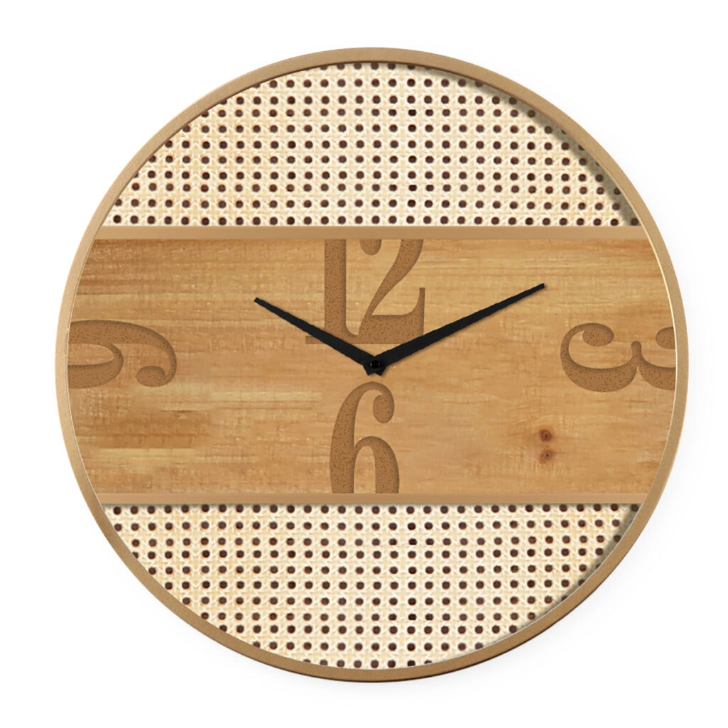 Ρολόι Τοίχου Φυσικό Μέταλλο/MDF 50x50x3.5cm