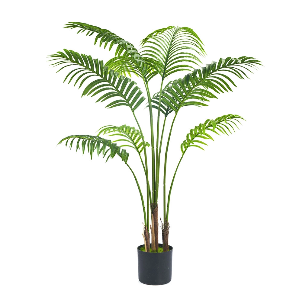 Artificial areca palm tree in pot 120cm PE green