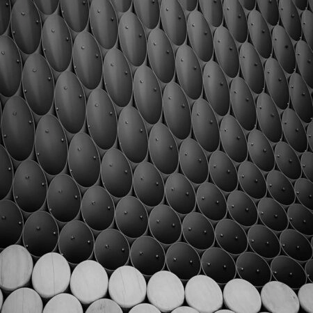 Πίνακας σε Καμβά BLACK AND WHITE ARCHITECTURAL ALIEN STRUCTURE - Πολεις και Αρχιτεκτονικη Sticky 5