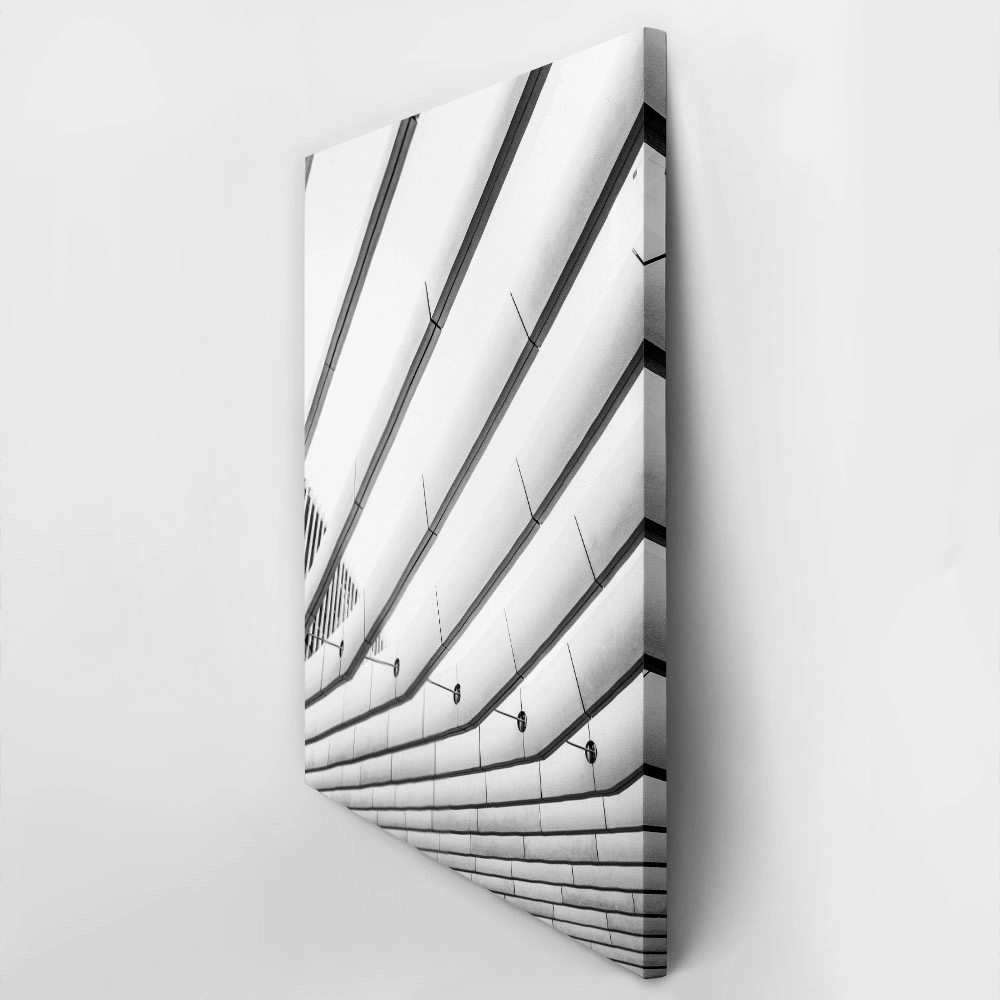 Πίνακας σε Καμβά BLACK AND WHITE ARCHITECTURAL BEAMS