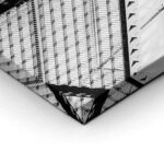 Πίνακας σε Καμβά BLACK AND WHITE ARCHITECTURAL BUILDING CORNER