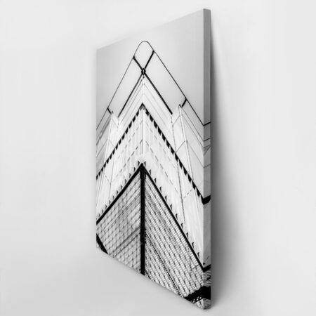 Πίνακας σε Καμβά BLACK AND WHITE ARCHITECTURAL BUILDING CORNER - Πολεις και Αρχιτεκτονικη Sticky 2