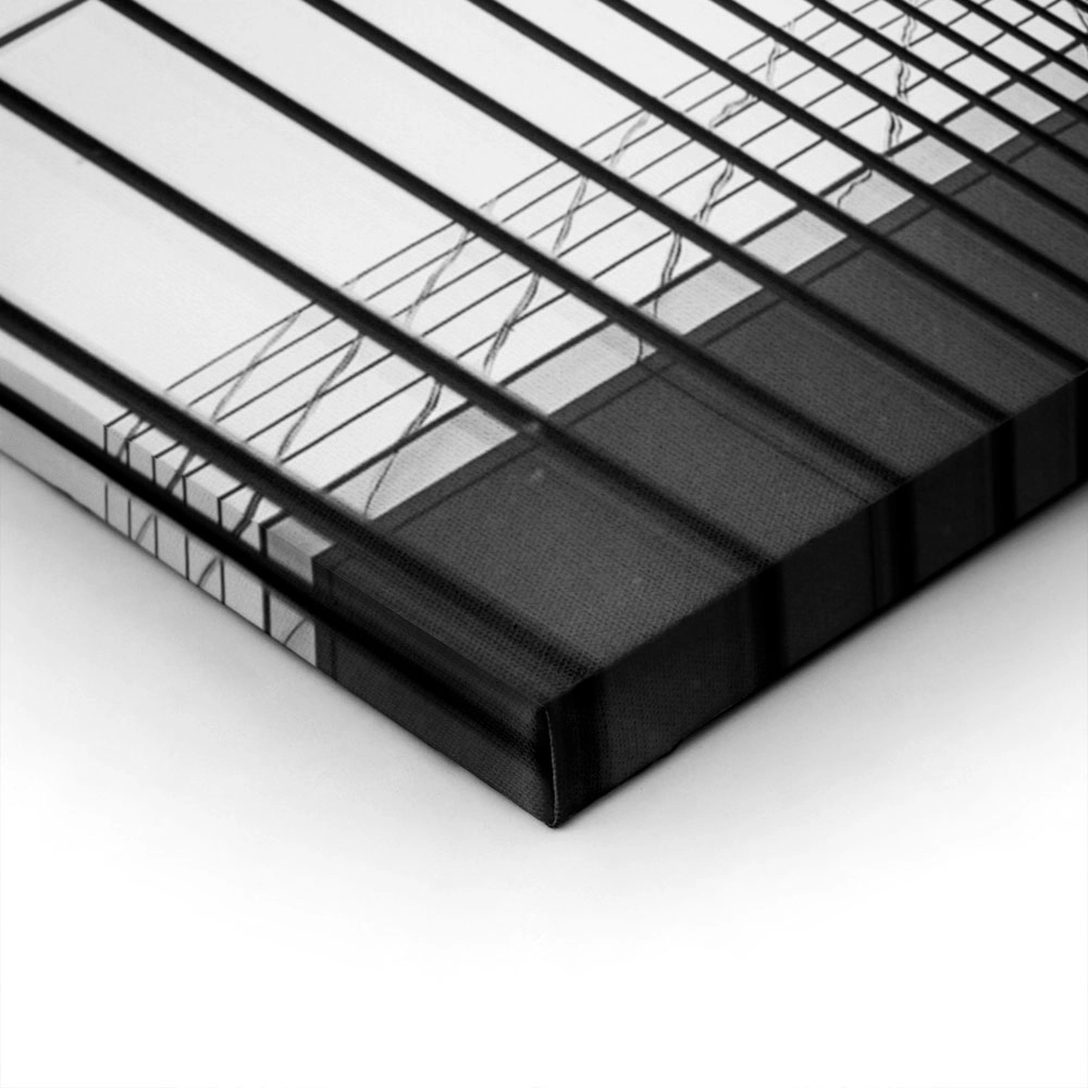 Πίνακας σε Καμβά BLACK AND WHITE ARCHITECTURAL BUILDING MIRROR