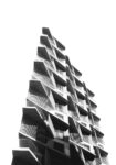 Πίνακας σε Καμβά BLACK AND WHITE ARCHITECTURAL CACTUS TOWER