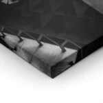Πίνακας σε Καμβά BLACK AND WHITE ARCHITECTURAL CATHEDRAL INTERIOR
