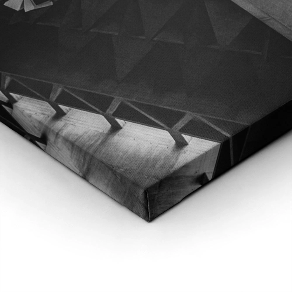 Πίνακας σε Καμβά BLACK AND WHITE ARCHITECTURAL CATHEDRAL INTERIOR