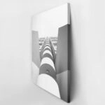 Πίνακας σε Καμβά BLACK AND WHITE ARCHITECTURAL CIRCULAR BALCONIES