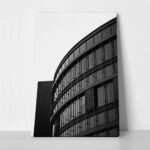 Πίνακας σε Καμβά BLACK AND WHITE ARCHITECTURAL CIRCULAR BUILDING
