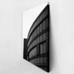 Πίνακας σε Καμβά BLACK AND WHITE ARCHITECTURAL CIRCULAR BUILDING