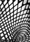 Πίνακας σε Καμβά BLACK AND WHITE ARCHITECTURAL COCOON GEOMETRIC PATTERN