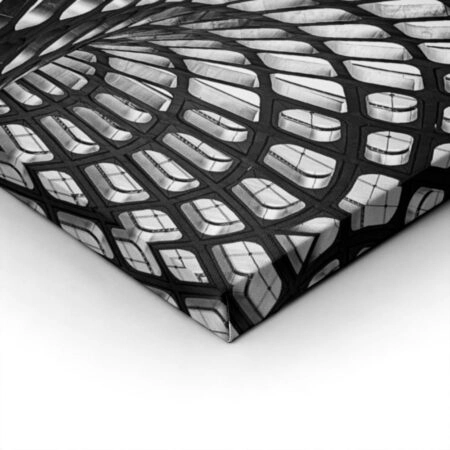 Πίνακας σε Καμβά BLACK AND WHITE ARCHITECTURAL COCOON GEOMETRIC PATTERN - Πολεις και Αρχιτεκτονικη Sticky 1