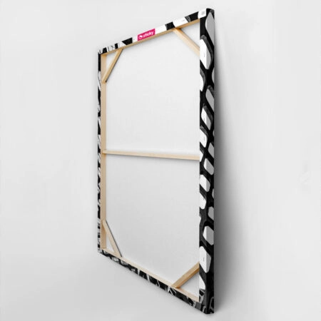 Πίνακας σε Καμβά BLACK AND WHITE ARCHITECTURAL COCOON GEOMETRIC PATTERN - Πολεις και Αρχιτεκτονικη Sticky 3