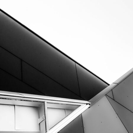 Πίνακας σε Καμβά BLACK AND WHITE ARCHITECTURAL COMPLEX GEOMETRIC SHAPES - Πολεις και Αρχιτεκτονικη Sticky 5