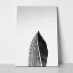 Πίνακας σε Καμβά BLACK AND WHITE ARCHITECTURAL CONCAVE TOWER