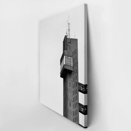 Πίνακας σε Καμβά BLACK AND WHITE ARCHITECTURAL CONCRETE AUDIO TOWER - Πολεις και Αρχιτεκτονικη Sticky 2