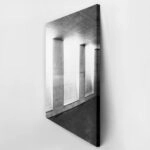 Πίνακας σε Καμβά BLACK AND WHITE ARCHITECTURAL CONCRETE CORRIDOR