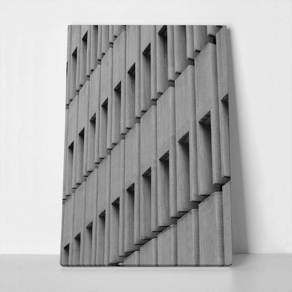 Πίνακας σε Καμβά BLACK AND WHITE ARCHITECTURAL CONCRETE PANELS