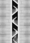 Πίνακας σε Καμβά BLACK AND WHITE ARCHITECTURAL CONCRETE STAIRCASE 2