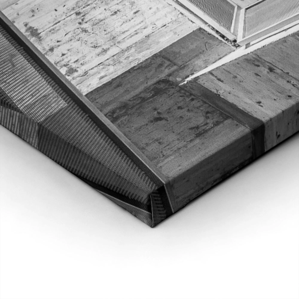 Πίνακας σε Καμβά BLACK AND WHITE ARCHITECTURAL CONCRETE STAIRCASE 3