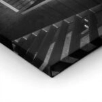 Πίνακας σε Καμβά BLACK AND WHITE ARCHITECTURAL CONCRETE STAIRCASE 4