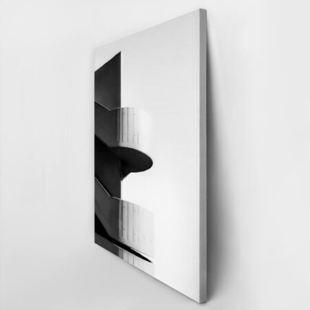 Πίνακας σε Καμβά BLACK AND WHITE ARCHITECTURAL CONCRETE STAIRCASE - Πολεις και Αρχιτεκτονικη Sticky 2