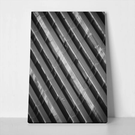 Πίνακας σε Καμβά BLACK AND WHITE ARCHITECTURAL CONCRETE STRUCTURAL DETAILS