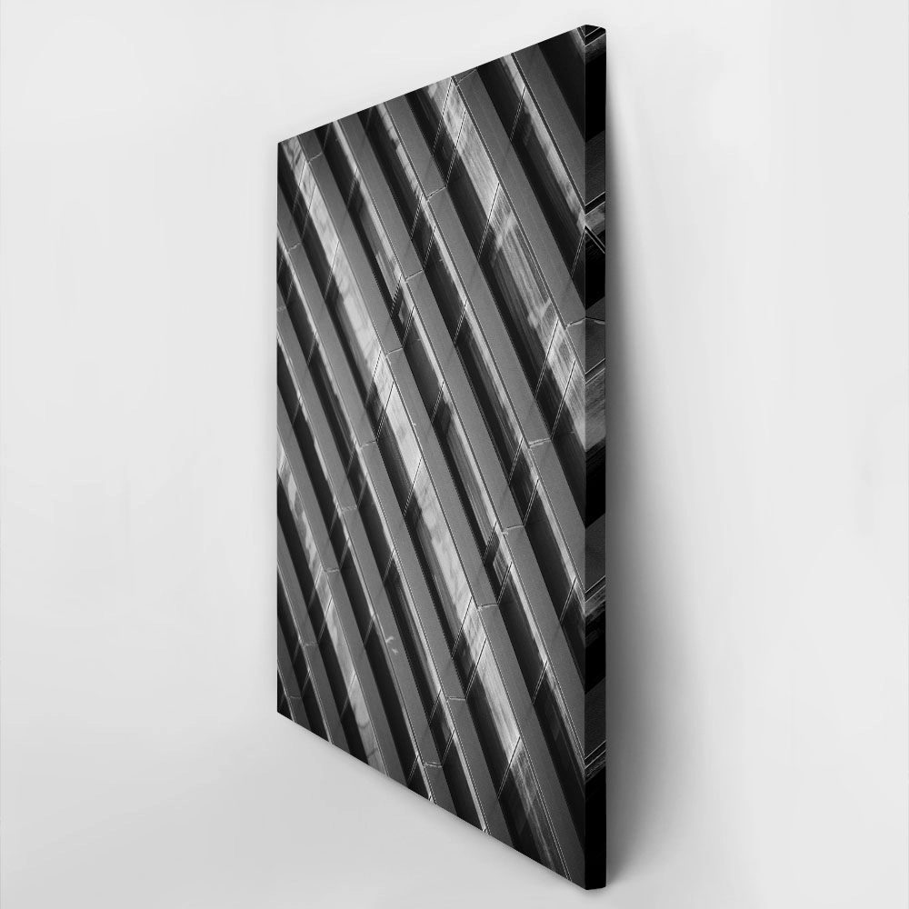 Πίνακας σε Καμβά BLACK AND WHITE ARCHITECTURAL CONCRETE STRUCTURAL DETAILS