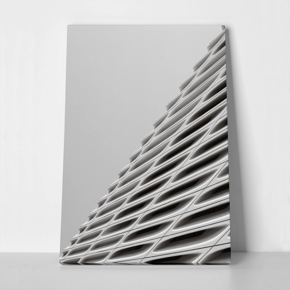 Πίνακας σε Καμβά BLACK AND WHITE ARCHITECTURAL CONCRETE VEIL 2