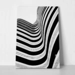 Πίνακας σε Καμβά BLACK AND WHITE ARCHITECTURAL CURVED BALCONIES 2