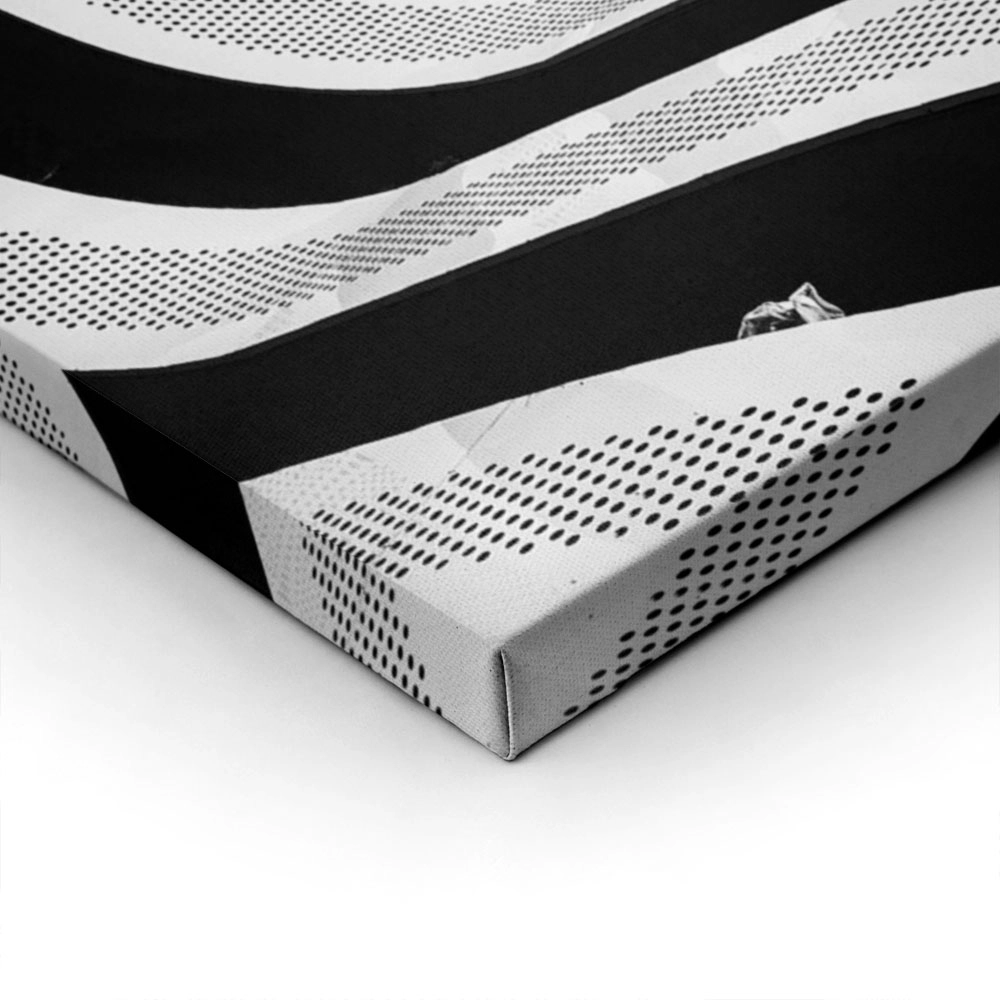 Πίνακας σε Καμβά BLACK AND WHITE ARCHITECTURAL CURVED BALCONIES 2