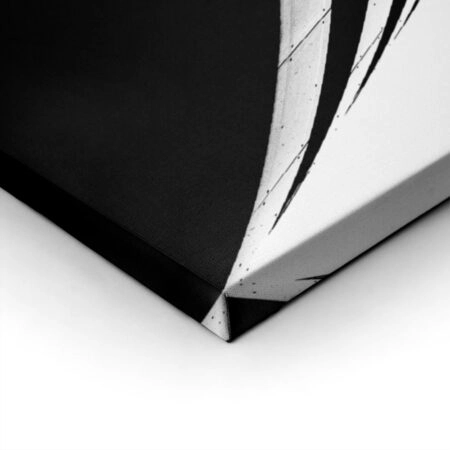 Πίνακας σε Καμβά BLACK AND WHITE ARCHITECTURAL CURVED BALCONIES - Πολεις και Αρχιτεκτονικη Sticky 1