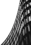 Πίνακας σε Καμβά BLACK AND WHITE ARCHITECTURAL CURVED BUILDING