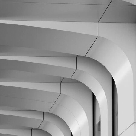 Πίνακας σε Καμβά BLACK AND WHITE ARCHITECTURAL CURVED CEILING ELEMENTS - Πολεις και Αρχιτεκτονικη Sticky 5