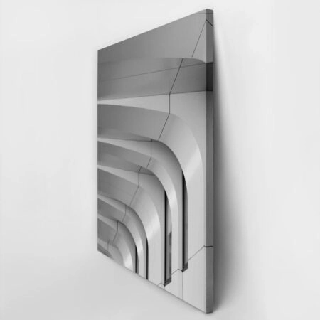 Πίνακας σε Καμβά BLACK AND WHITE ARCHITECTURAL CURVED CEILING ELEMENTS - Πολεις και Αρχιτεκτονικη Sticky 2