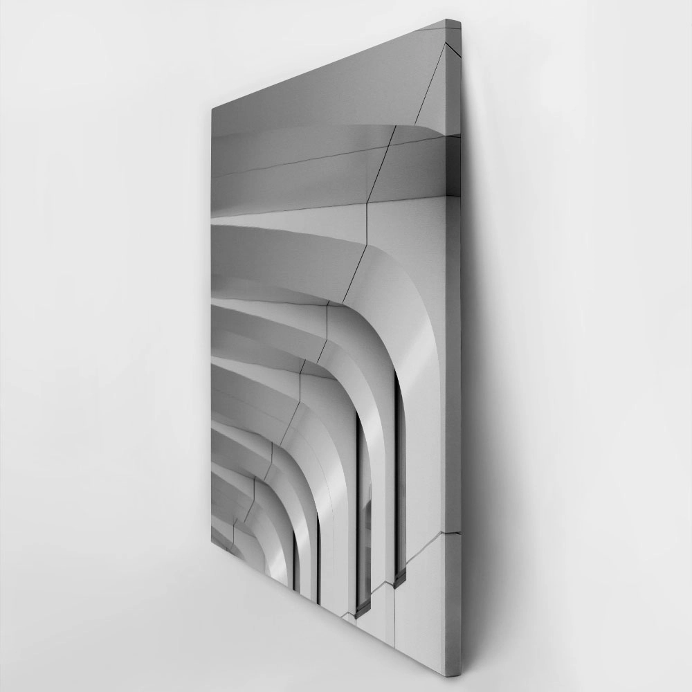 Πίνακας σε Καμβά BLACK AND WHITE ARCHITECTURAL CURVED CEILING ELEMENTS