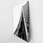Πίνακας σε Καμβά BLACK AND WHITE ARCHITECTURAL CURVED FACADE 2