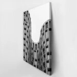 Πίνακας σε Καμβά BLACK AND WHITE ARCHITECTURAL CURVED FACADE