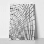 Πίνακας σε Καμβά BLACK AND WHITE ARCHITECTURAL CURVED GLASS ROOF