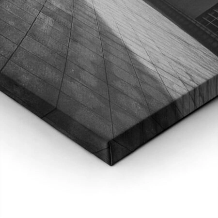 Πίνακας σε Καμβά BLACK AND WHITE ARCHITECTURAL CURVED STRUCTURAL ELEMENTS - Πολεις και Αρχιτεκτονικη Sticky 1