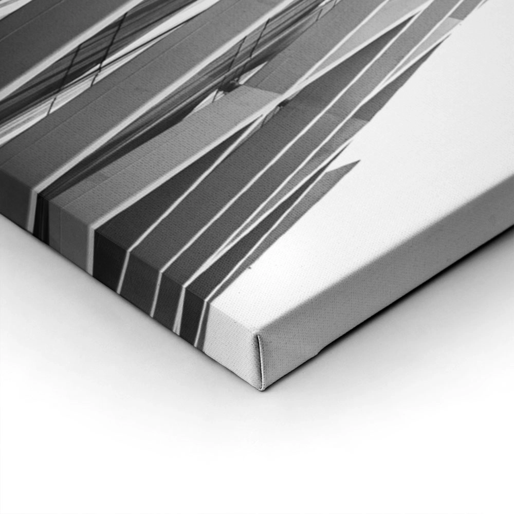 Πίνακας σε Καμβά BLACK AND WHITE ARCHITECTURAL DIAGONAL FRAMEWORK