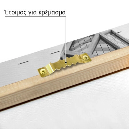 Πίνακας σε Καμβά BLACK AND WHITE ARCHITECTURAL DIAGONAL GRID FACADE - Πολεις και Αρχιτεκτονικη Sticky 4