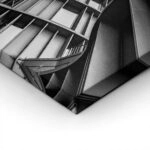 Πίνακας σε Καμβά BLACK AND WHITE ARCHITECTURAL FLOWING CURVED BUILDING