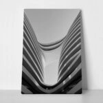 Πίνακας σε Καμβά BLACK AND WHITE ARCHITECTURAL FLOWING CURVES