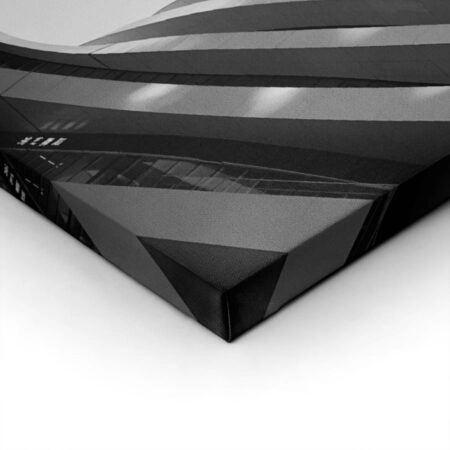 Πίνακας σε Καμβά BLACK AND WHITE ARCHITECTURAL FLOWING CURVES - Πολεις και Αρχιτεκτονικη Sticky 1
