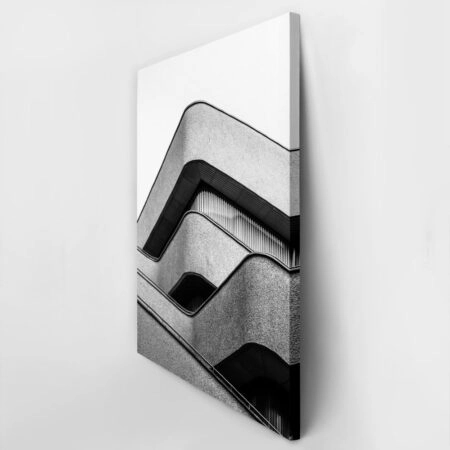 Πίνακας σε Καμβά BLACK AND WHITE ARCHITECTURAL FLOWING LINES - Πολεις και Αρχιτεκτονικη Sticky 2